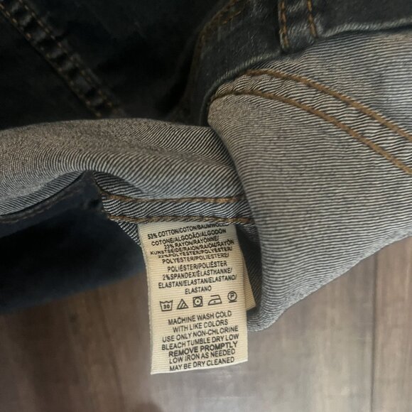 FREE PEOPLE Blue Bodycon Denim Pencil Mini Skirt Stretch Boho Festival Size 6 - Picture 4 of 8